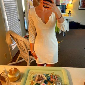 Little *White Dress - Knit Bodycon